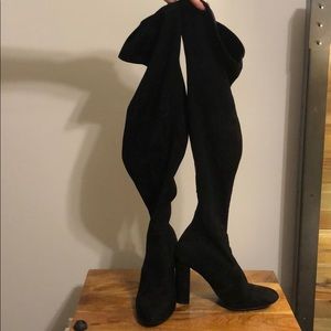 Black Over the Knee Steve Madden Boots Size 7.5